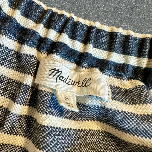 Madewell ‘Striped Melody Off-The-Shoulder Mini Dress’ in Black & White Size S - Picture 6 of 14